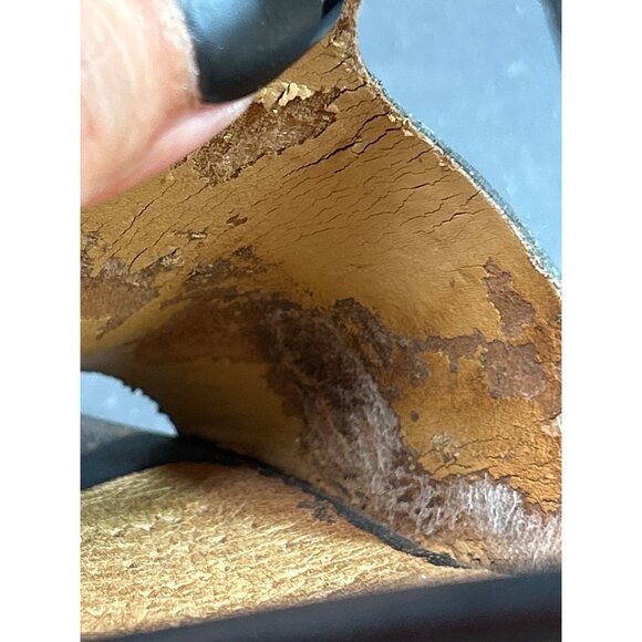 Clarks Womens Leather Black Wedge Sandals US 9 Comfortable Cushioned Sole - Picture 9 of 10